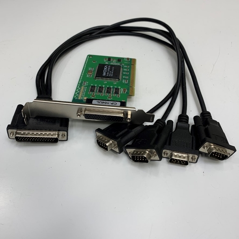 Card PCI Slots Moxa CP-104UL PCI 4X to 4 Port RS232 DB9 + Moxa CBL-M44M9x4-50 Cable