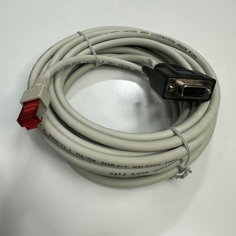 Cáp 3M 10ft S6-L-T00-3.0 RS232 Data Shielded Cable Connector RJ45 to DB9 Female For Inovance IS620P Series Servo 600P SV660N SV630P S6N S6F CN3 with Computer/HMI