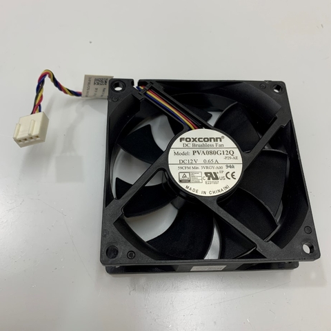 Fan Foxconn PVA080G12Q 12V 0.65A 80x80x25mm 4Wire CPU Cooler Fan DP/N 0F1M53 Sockel H2/1155 LGA1155 For Máy Tính Đồng Bộ