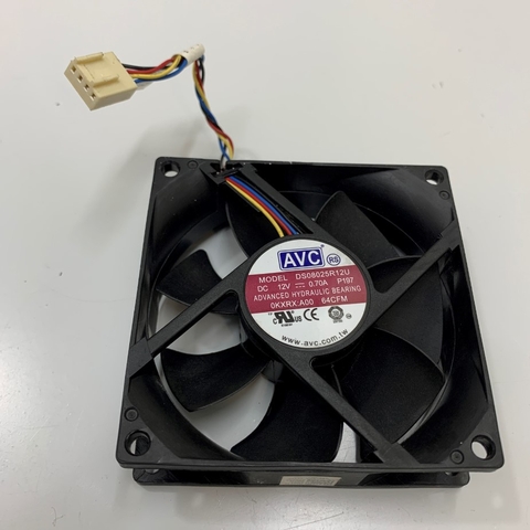 Fan AVC DS08025R12U 12V 0.7A 80x80x25mm 4Wire CPU Cooler Fan P/N 07VJ1G Sockel H2/1155 LGA1155 For Máy Tính Đồng Bộ