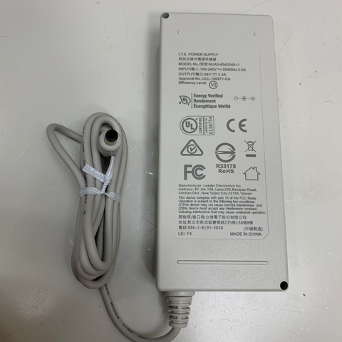 Adapter 54V 2.4A 130W NUA3-6540240-I1 I.T.E Power Supply Connector Tip Size 5.5mm x 2.5mm For PoE Switch Netgear, Cisco Switch