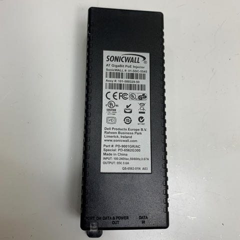 Bộ Chuyển Nguồn POE 55V 0.6A SONICWALL AT GigaBit PoE 01-SSC-5545 PoE Injector 802.3AT