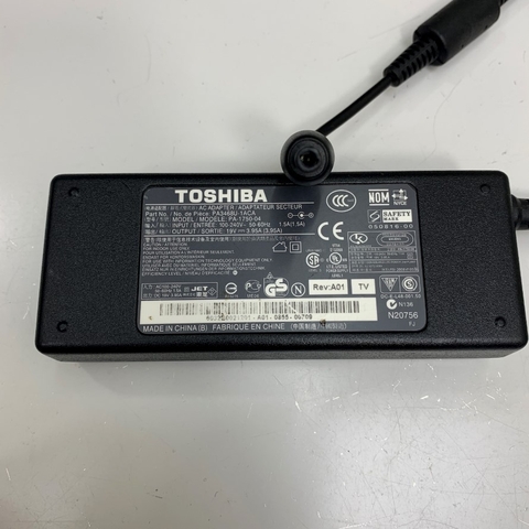 Adapter 19V 3.95A 75W Toshiba PA3468U-1ACA Connector Tip Size 5.5mm x 2.5mm For Laptop Toshiba