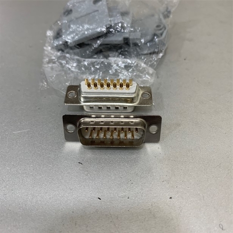 Bộ Rắc Hàn Cổng D-SUB 15 Chân Hai Hàng Dương DB15 Male 2 Row Gold RS232 485 422 Solder Connector Kit Plastic