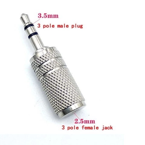 Rắc Chuyển Jack 3.5mm 3 Pole Male to 2.5mm 3 Pole Female For headphone 2.5mm witch Laptop PC
