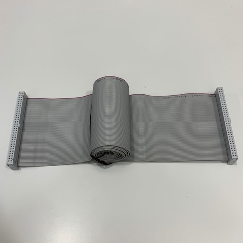 Cáp 64 Pin 2.54mm Pitch 2x32P 64 Wire Female to Female IDC Flat Ribbon Cable Gray 1.28M