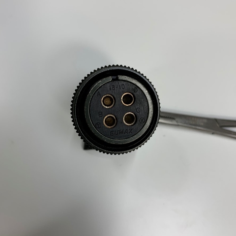Đầu Jack Original EUMAX 18-10 4 Pin Female Circular Connector Plug 4 Way Socket Servo Motor Power Cable