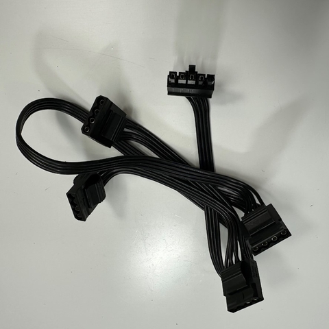 Dây Nguồn 0.9M Molex 5 Pin to 4 Port ATA Power Cable 4 Pin Molex Hard Drive HDD IDE Power Connector For CoolerMaster G450M G550M V650S V750S Power Supply