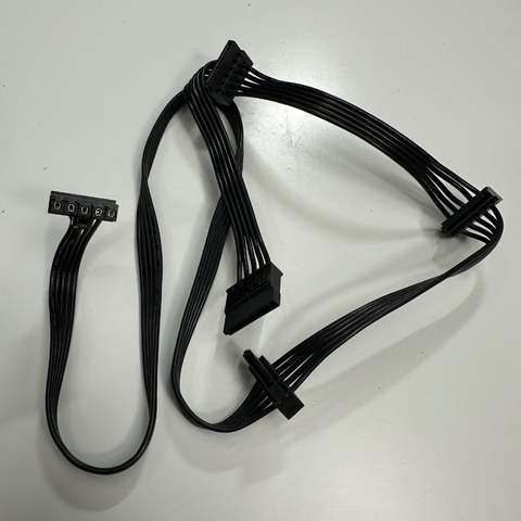 Dây Nguồn 0.9M Molex 5 Pin to 4 Port SATA Power Cable Hard Drive HDD SATA Connector For PSU Cooler Master V550 V650 V700 V750 Glod V850 V1000 v1200 V1300 Power Supply