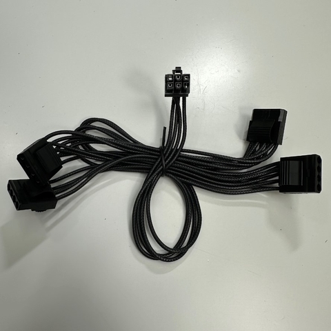 Cáp 0.9M PSU 6 Pin to 4 Port ATA Power Cable 4 Pin Molex Hard Drive HDD IDE Power Connector 45/15/15/15Cm Nylon Mesh Paracord Cable 16AWG For Seasonic X Series XM2 KM3 Modular Peripheral
