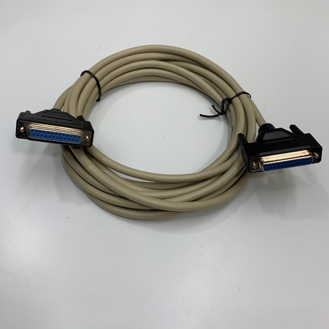 Cáp D-Sub 25 Pin DB25 Female to Female Cable Straight Through 10Ft Dài 3M Shielded Có Chống Nhiễu For Industrial Cable Laser Marking Machine Controller