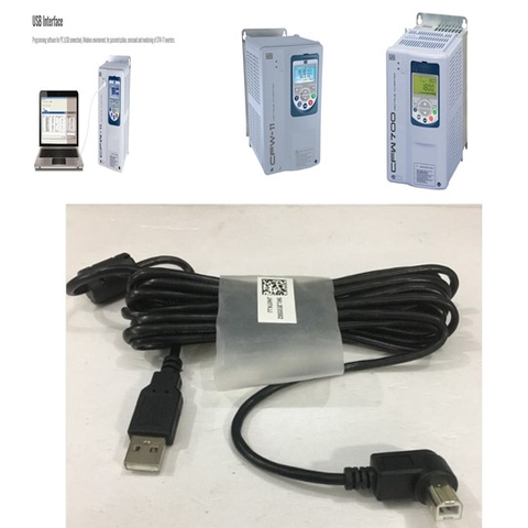 Cáp Lập Trình Biến Tần Inverter Drive WEG CFW11 or CFW700 Series Drives Với PC Cable USB Type A to Type B 3M Programming Lead For PC to Inverter