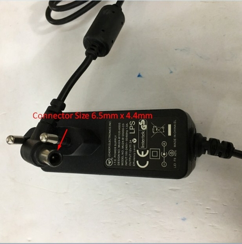 Adapter Original LEI 12V 2A 24W MU24-B120200-C5 Leader Electronics Connector Size 6.5mm x 4.4mm