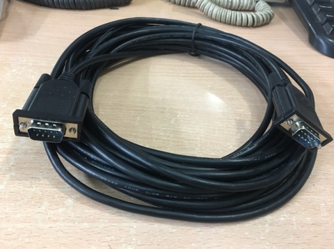 Cáp RS232 Chất Lượng Cao Suzhou Jinlianli Chuẩn Kết Nối Straight Through Serial Cable DB9 Male to DB9 Male DTE to DTE Connection Black Length 10M