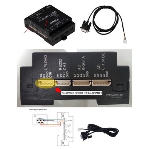 Cáp FA-DUINO RS232 Programming Lead 7ft Dài 2M Cable DB9 Female to 4 Pin Module Serial Port For the FA-DUINO PLC's