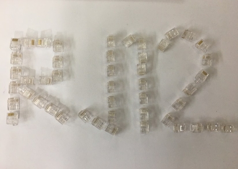 Đầu Bấm RJ12 6Pin Connector 6P6C Modular Cable Head Plug Gold Plated 100pcs/Lot