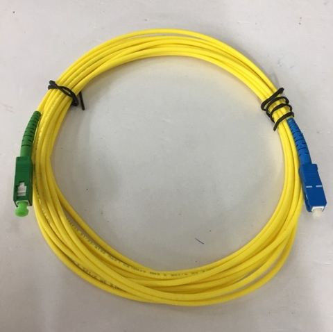 Dây Nhẩy Quang SC/APC-SC/UPC Simplex 9/125 SingleMode Fiber Optic Cable Patch Cord jumper 3.0mm PVC Length 5M