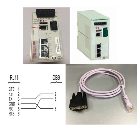 Cáp Cấu Hình Switch Connexium Schneider Console Cisco Cable 490NTRJ11 V.24 Xternal Management Serial Length 2M