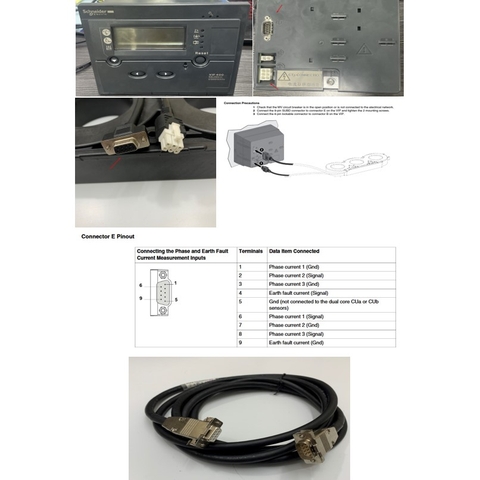 Cáp Nối Dài Tín Hiệu Schneider VIP400, VIP410 Protection Relay Connector 9 Pin SUBD Sonnector E Với Schneider CUar S1B31558 03 3Phase Current Sensors Cable DB9 Male to Female 10Ft Dài 3M