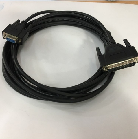 Cáp Máy In Hóa Đơn Tính Tiền Nhà Hàng Siêu Thị  Cổng RS232 DB25 Male to DB9 Female For Printer EPSON TM-U295 TM-T88 TM-T88V Cable Black Length 5M
