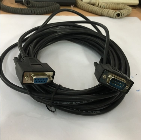 Cáp Cổng Com RS232 Âm Dương Dây Thẳng Chất Lượng Cao DB9 Extension Cable Straight Through RS232 DB9 Female to DB9 Male Black Length 7M