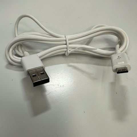 Cáp 1.4M 4.7ft USB 2.0 Type A Male to Micro USB 5 Pin Male Plug Cable White For USB Data Link ; Industrial Camera, PLC/HMI USB 2.0 Plug