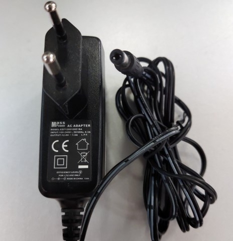 Adapter 12V 1A MASSPOWER EEF1200100E1BA Connector Size 5.5mm x 2.5mm