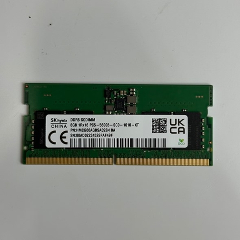RAM Laptop SK Hynix 8GB DDR5 SODIMM 1Rx16 PC5-5600B-SC0-1010-XT