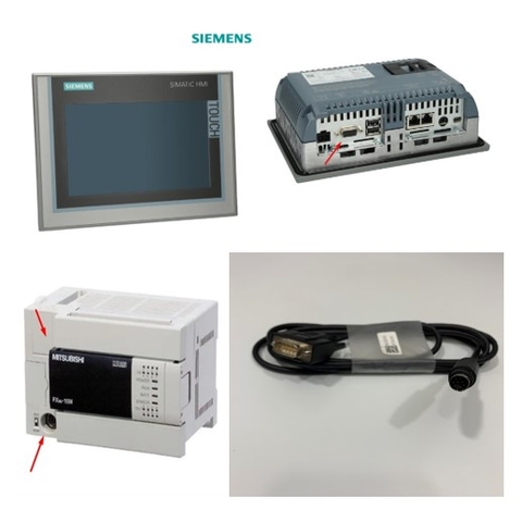 Cáp Lập Trình RS422 Mini Din 8 Pin to DB9 Male Dài 1.8M For PLC Mitsubishi FX Series Với HMI SIMATIC Comfort Panel Siemens TP700 Comfort