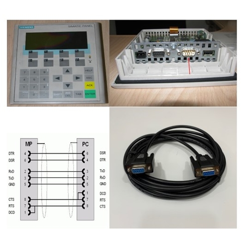 Cáp Lập Trình Siemens Cable RS232 DB9 Female to DB9 Female Length 3.2M For Siemens Simatic Operator Panel OP77B SIMATIC S7 OP and PG/PC Computer