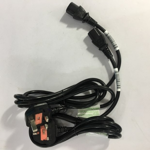 Dây Nguồn I-SHENG SP-62 IS-14 UK Chuẩn 3 Chấu Có Cầu Chì Fused 13A AC Power Cord BS1363 to C13 10A 250V 3x1.0mm² For Thiết Bị Y Tế Length 2M