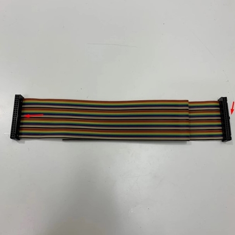 Cáp Điều Khiển UC-ET020-24B 6.6ft Dài 2M Flat Ribbon Rainbow Cable IDC 40 Pin 2.54mm For I/O Delta Module DVP32SM11N Với Module Terminal Block UB-10-ID32A