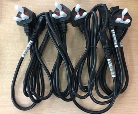 Dây Nguồn Well Shin WS-012A WS-002 UK Chuẩn 3 Chấu Có Cầu Chì AC Power Cord BS1363 to C13 10A 250V 3X1.0mm² Length 1.8M