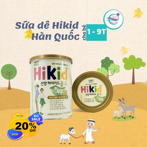 Sữa dê núi Hikid (700g) dành cho bé từ 1 đến 9 tuổi