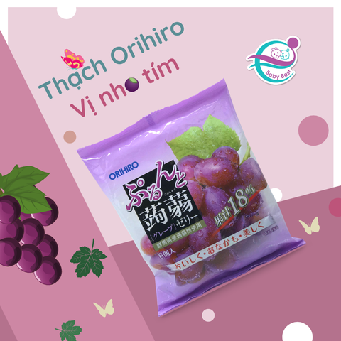 Thạch trái cây Orihiro vị nho tím 120g