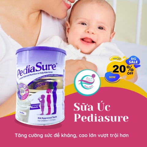 Sữa Pediasure Nắp Tím Úc hộp 850g