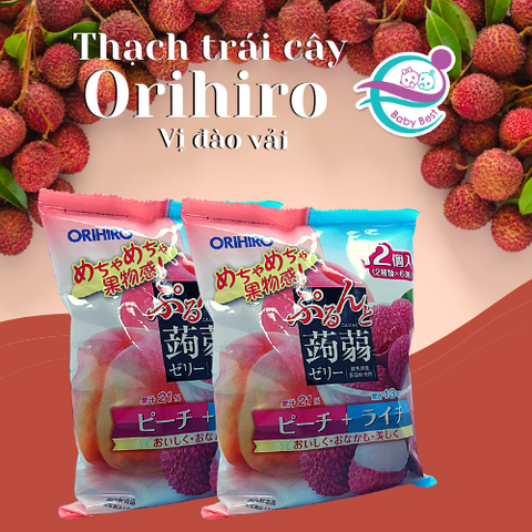 Thạch rau câu Orihiro mix vị đào và vải 240g