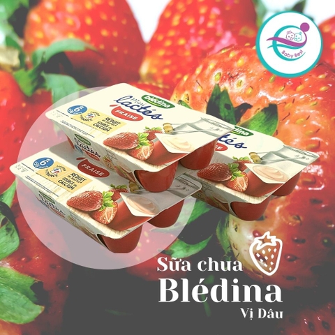 Sữa chua Bledina vị dâu 55gx6 cho bé từ 6 tháng tuổi