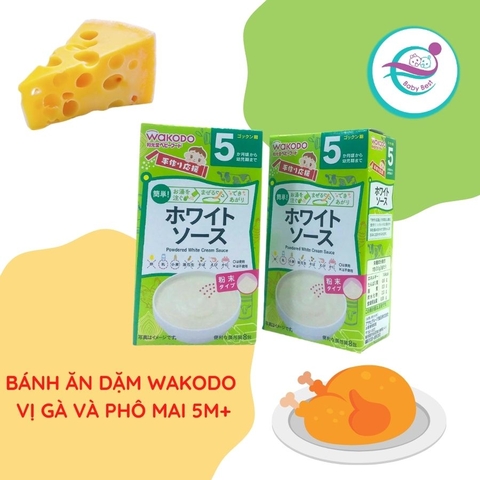 Bột Ăn Dặm Wakodo Vị Gà Và Phô Mai 5m+