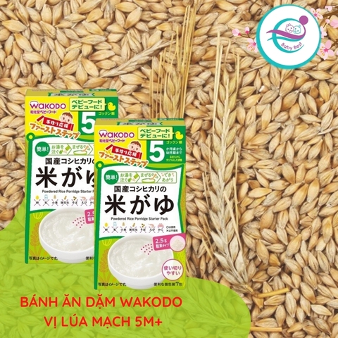 Bột ăn dặm Wakodo gạo lúa mạch 5m+