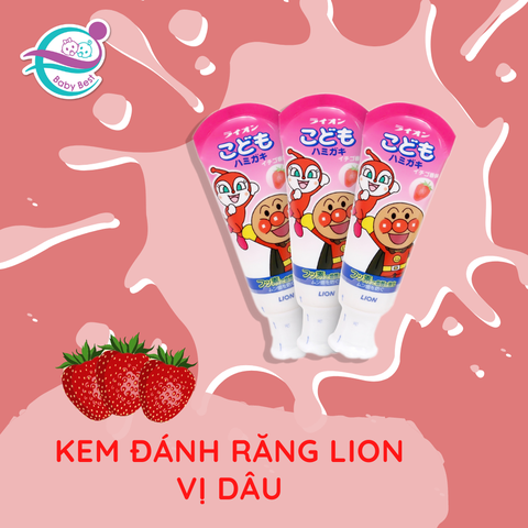 Kem đánh răng LION hồng 40g (Dâu tây)