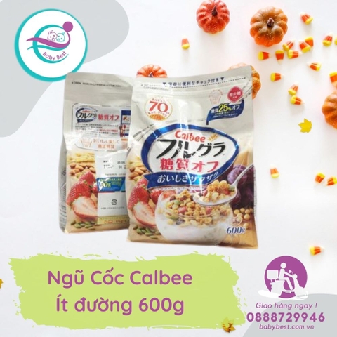 Ngũ cốc Calbee ít đường 600g (trắng)