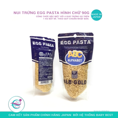 Nui trứng hình chữ Egg Pasta 90g