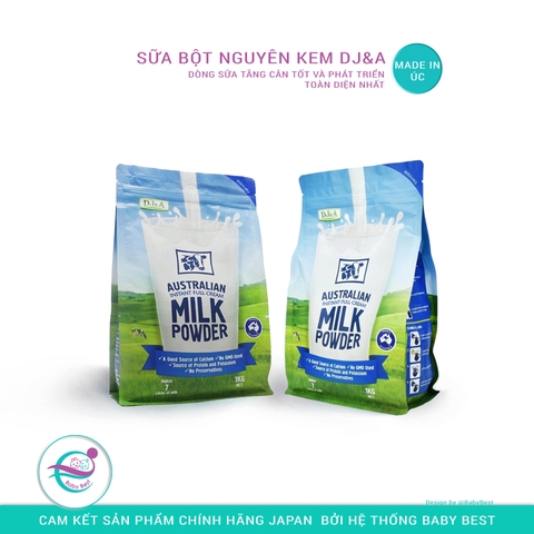Sữa tươi dạng bột nguyên kem DJ&A của Úc