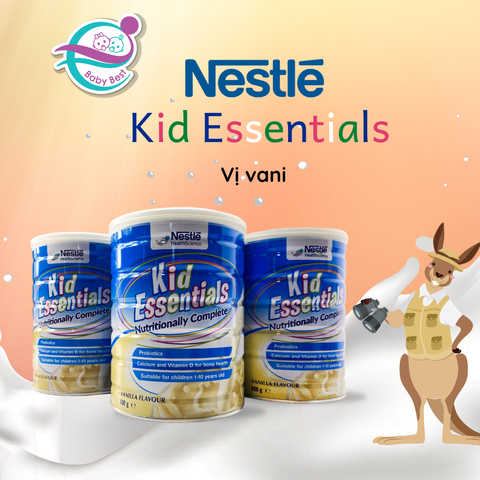 Sữa Kid Essentials Nestle Úc 800g vị Vani