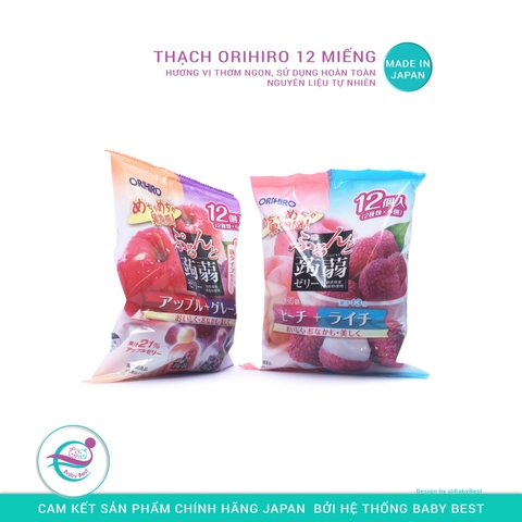 Thạch rau câu Orihiro mix vị dứa và cam 240g