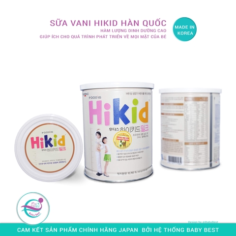 Sữa Hikid Hàn Quốc vị vani 600g (1 - 9 tuổi)