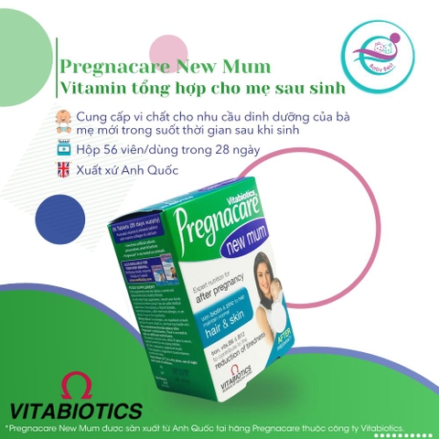 Vitamin tổng hợp cho mẹ sau sinh Pregnacare New Mum - Anh