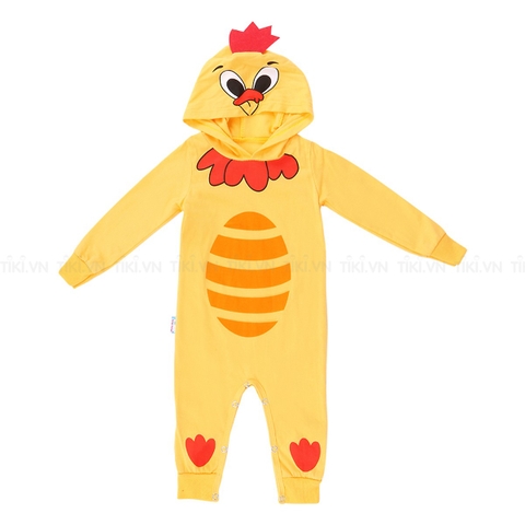 Bộ Bodysuit Dài Liền Nón Con Gà Mihababy