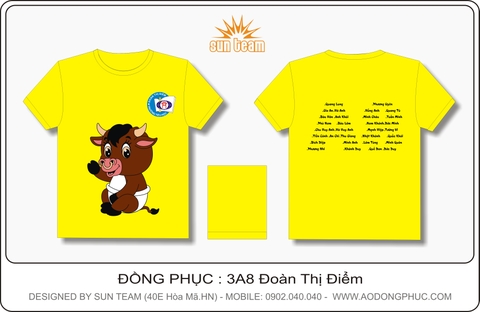 Áo đồng phục T-shirt mẫu 3A8 Đoàn Thị Điểm